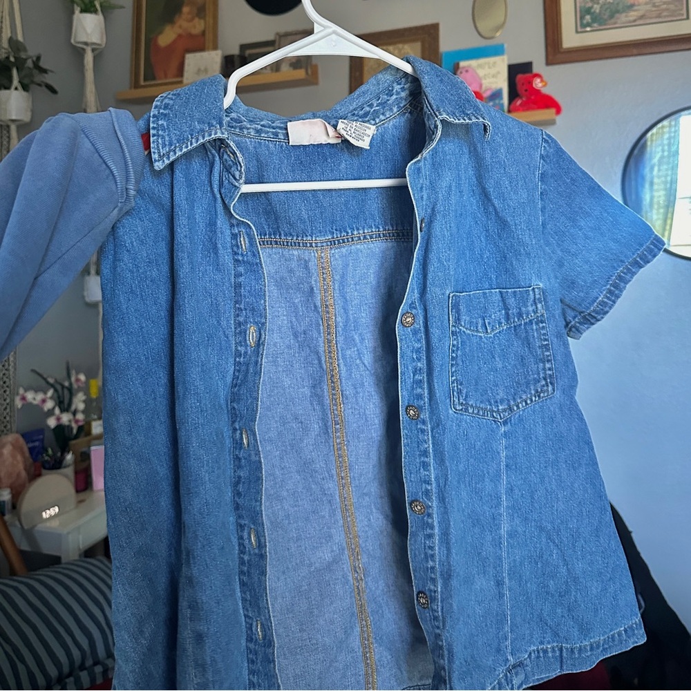 FADED GLORY Denim Button Up Shirt